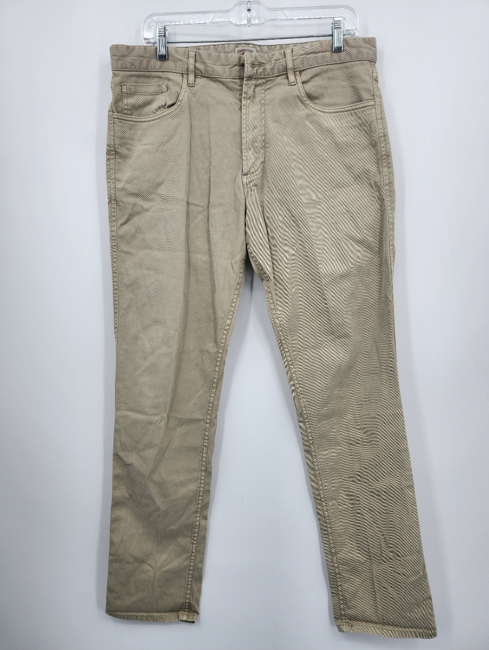 Faherty Jeans Mens 33 Stretch Terry 5 Pocket Tan Regular Straight Denim Pants